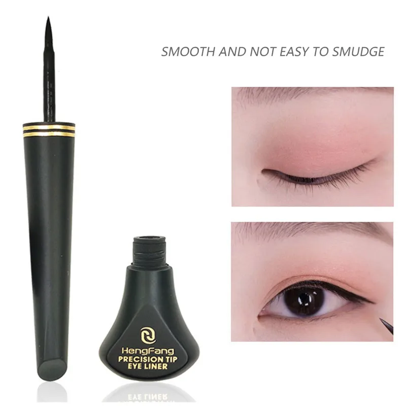 

1Pc Professional Black Liquid Eyeliner Quick-drying Waterproof Pen Long-lasting Not Blooming Lady Eyeliner Smooth Makeup Tool