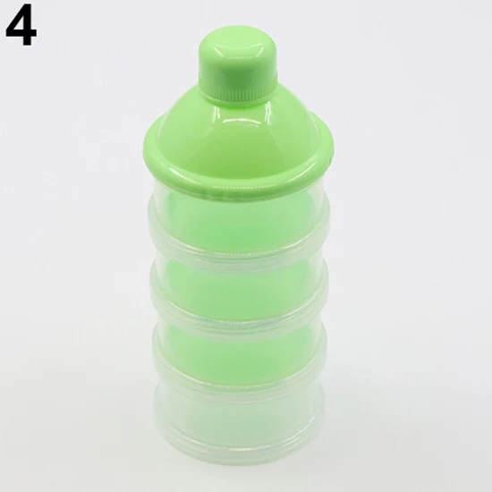 

Portable Newborn Baby Milk Powder Dispenser Travel Kids Baby Feeding 4 Layers Milk Powder Dispenser Bottle Storage Container