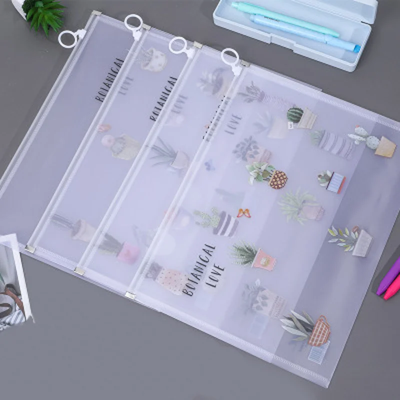

1PC A4 File Bag Kawaii Stationery Pencil Pouch Novelty Cartoon Korean Bag Creative File Package Pencil Pouch Learning Supplies