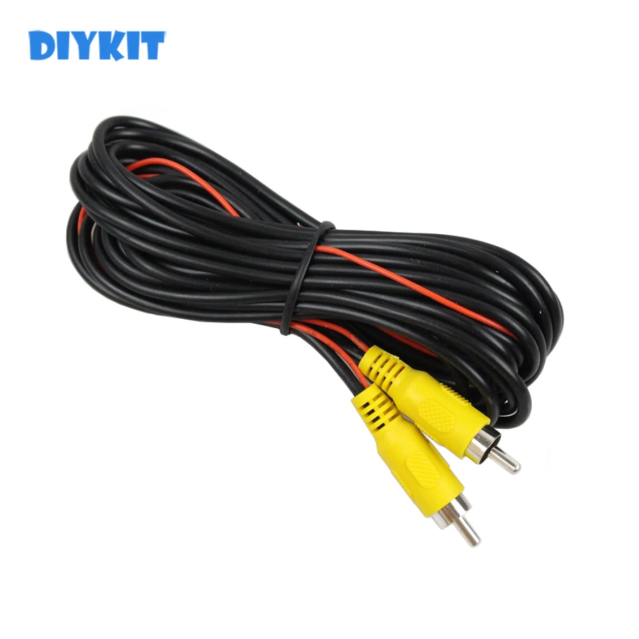 

DIYKIT 15 meters 49 Feet AV RCA Extension Cable / Cord Video Cable For Rear View Camera and Car Monitor