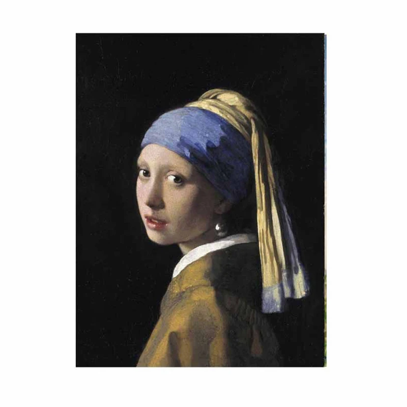 Европейский стиль девушка Vermeer персонаж ношение жемчуга Серьги масляная
