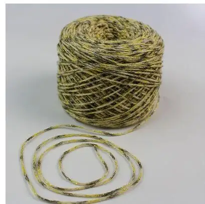 TPRPYN 1 шт. = 50 г пряжа для вязания и вязания крючком matethread DIY пряжа для вязания крючком металлик+ хлопок металлизированные нитки для ручного вязания - Цвет: yellow camou
