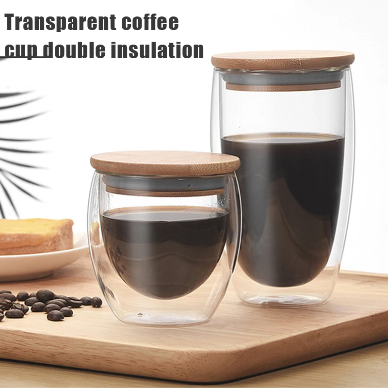 Термостойкая двухслойная термостеклянная креативная чашка в форме яйца для