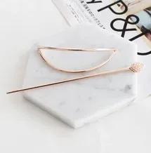 Простая заколка для волос с эллиптическим узором девочек геометрическим шпильки