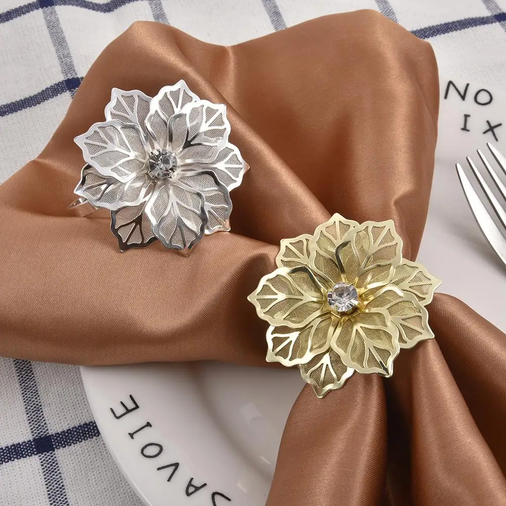 

Napkin Rings With Hollow Out Flower For Dinner Parties Birthdays Weddings Family Gatherings Christmas And Other Parties