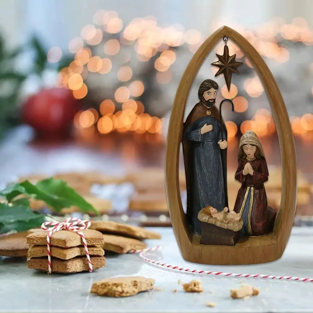 Декорации для сцены Рождества Христиана Иисуса Рождественское украшение