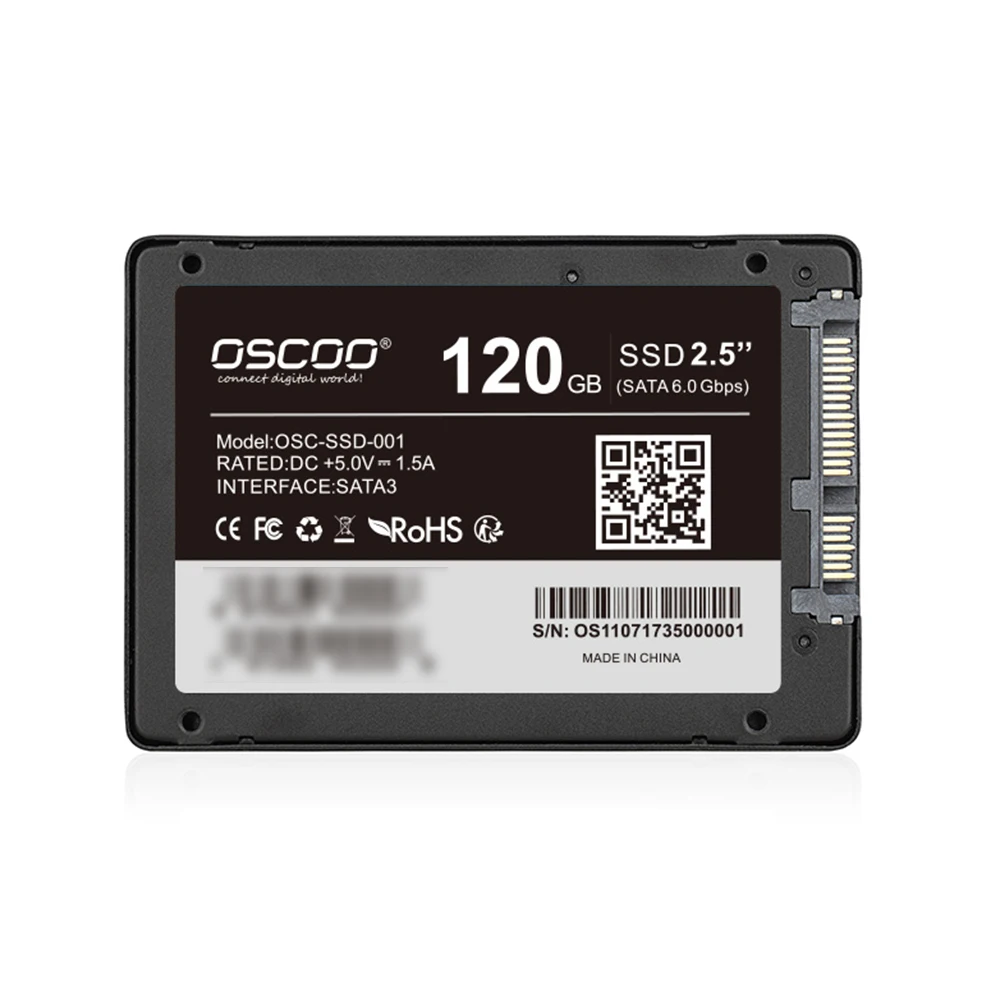Новый Oscoo SSD 120 ГБ 240 480 2 5 дюймов SATAIII черный металлический чехол 3D NAND Flash Внутренний
