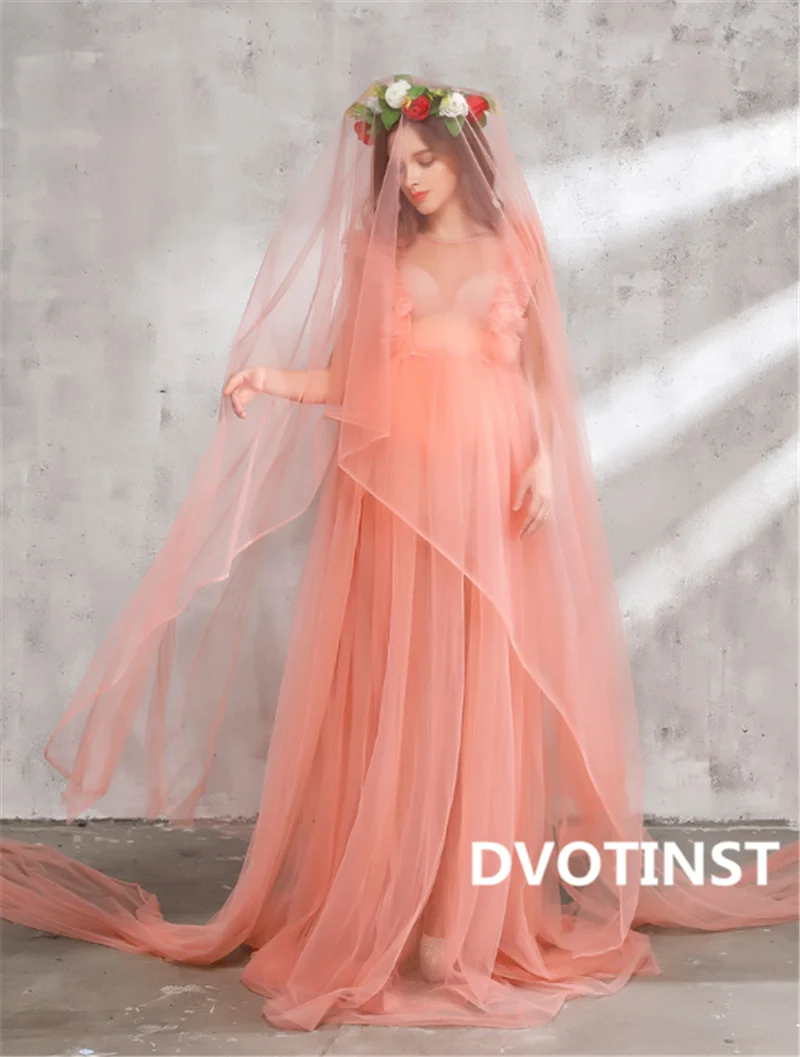 Dvotinst реквизит для фотосессии платья беременных платье сетчатая перспектива