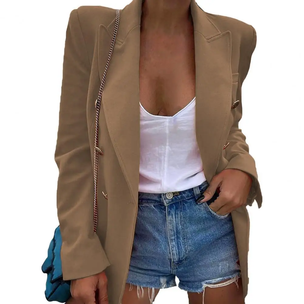 Women Autumn Blazer Jacket Fashion Basic Blazer Casual Solid Button Long Sleeve Work Suit Coat Office Lady Elegant Blazers 2021