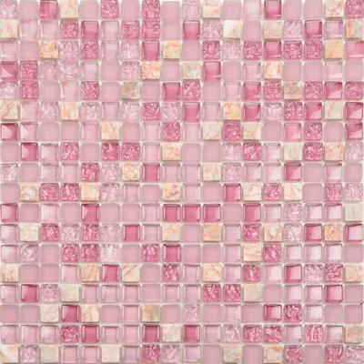 Толщиной 8 мм Цвет: фиолетовый розовый с украшением в виде кристаллов Стекло