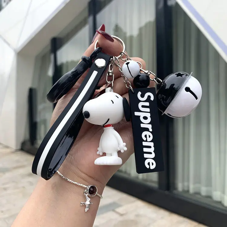 Мультяшный Брелок Snoopy женский милый автомобильный брелок кольцо с пряжкой