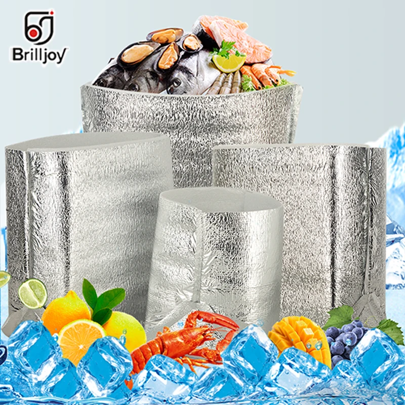 Изоляционная сумка для ланча Алюминиевые охлаждающие мешки 5 шт.