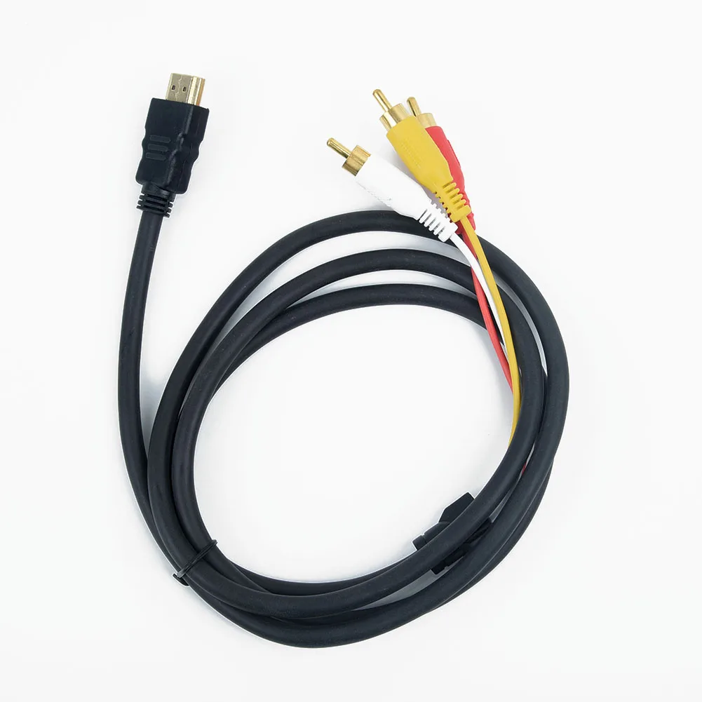 HDMI-совместимый с 3 RCA AV Аудио Видео 5 футов Кабель-адаптер для ТВ HD TV DVD 1080p к 3RCA