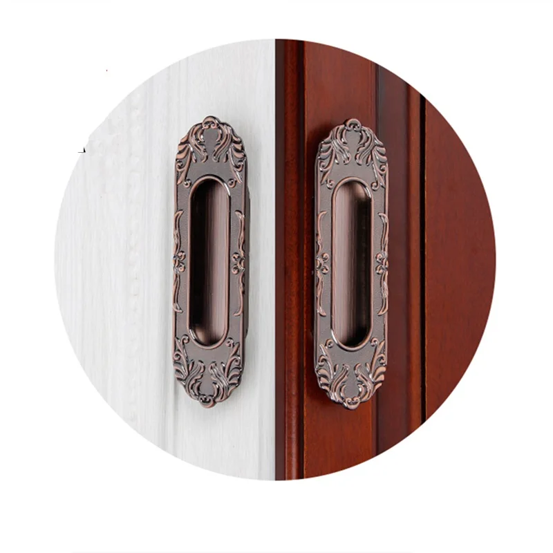 Винтаж татами Скрытая дверные ручки из цинкового сплава цинковый сплав