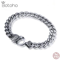 9mm new s925 sterling silver wrist chain jewelrytrendy mantra buckle bare body mens bracelet personalized gift tanks chain