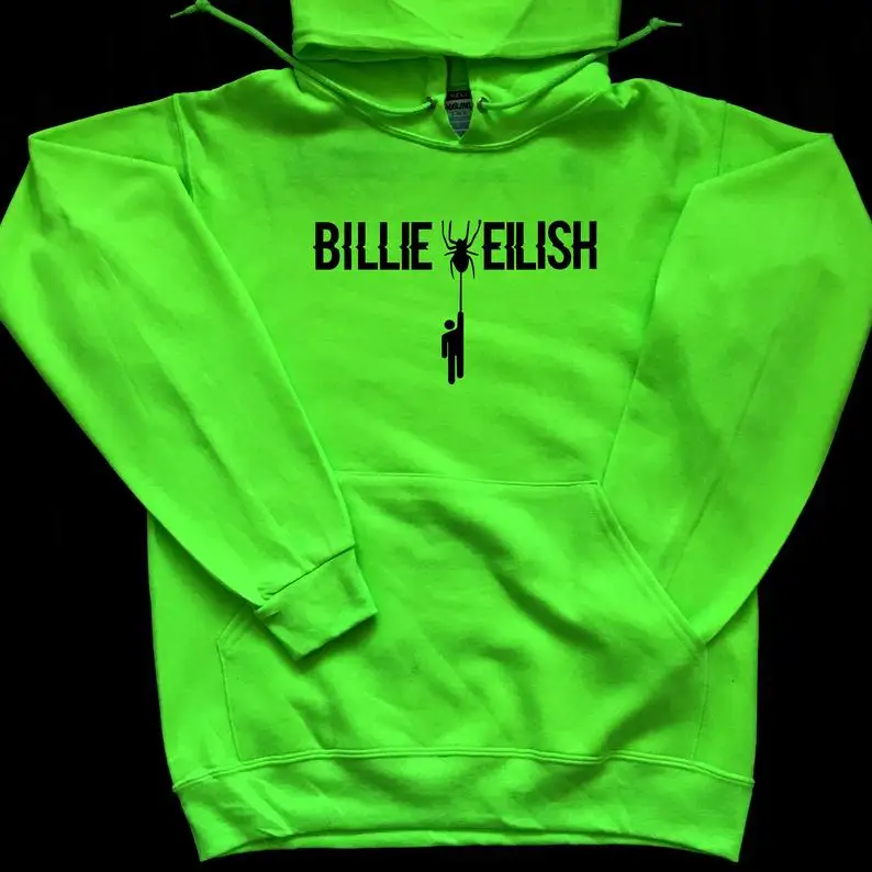 Худи Billie Eilish с изображением паука для женщин и мужчин, худи Billie Eilish, Женская худи унисекс для бега