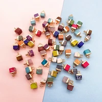 natural stone pendant jewellery crafts wholesale smoky quartz diy earring supplies jewelry materials cube pink crystal turquoise