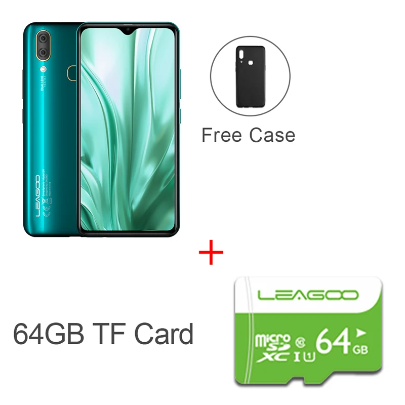 S11GREEN N 64GB CARD LEAGOO S11 Android 9,0 4G смартфон 6," дисплей капли воды 4 Гб 64 Гб 3300 мАч Helio P22 13MP двойная камера отпечатков пальцев Смартфон - Цвет: S11GREEN N 64GB CARD