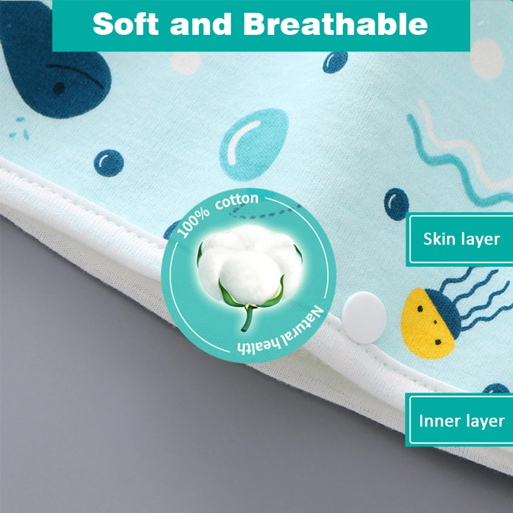 Герметичная хлопковая комбинированная моющаяся Водонепроницаемая детская юбка