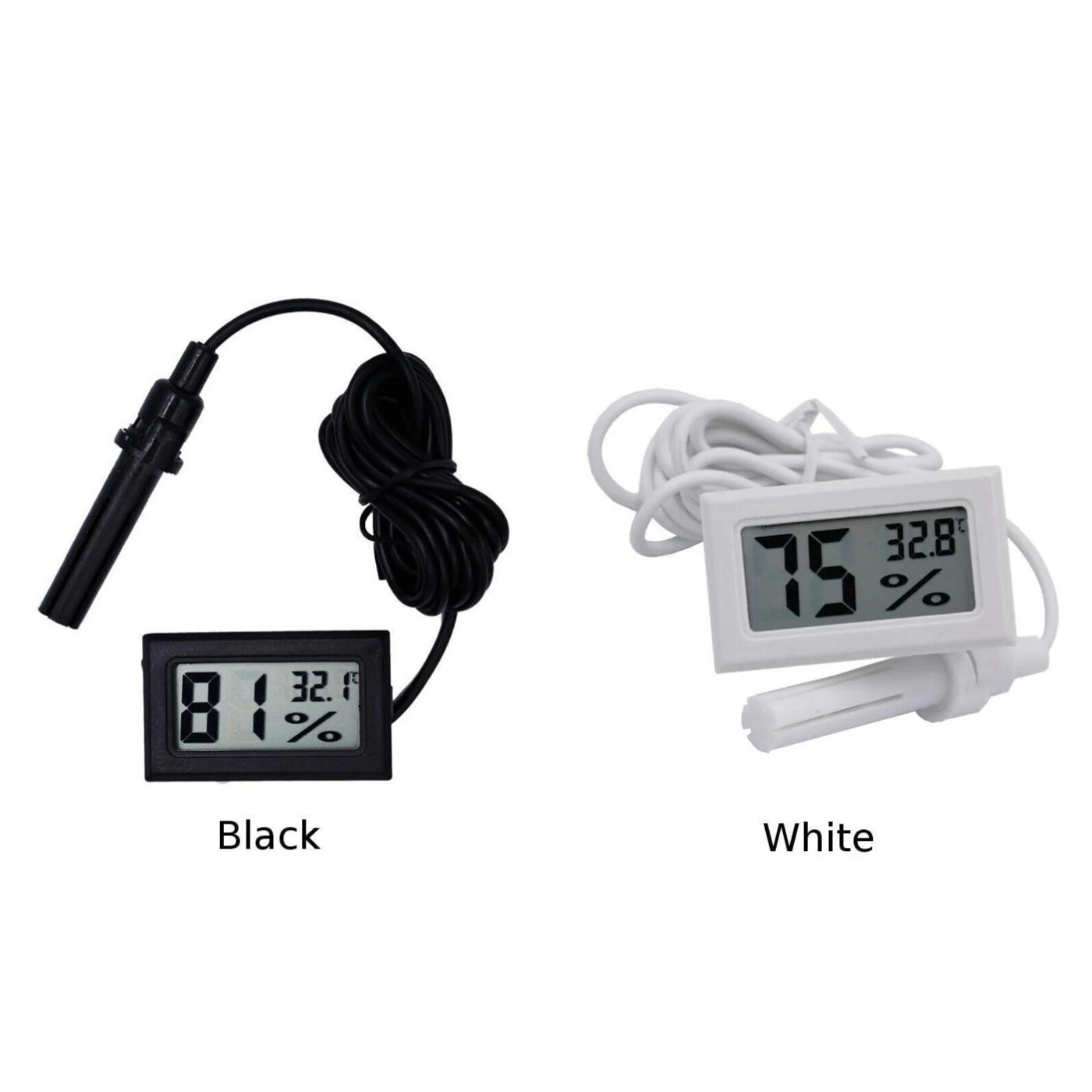 Встроенный ЖК-цифровой термометр температуры гигрометр влажности с батареей для