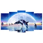 Новинка 2020 5d diy Алмазная вышивка лунный Дельфин 5 шт. Алмазная Картина Вышивка крестом полная Дрель Стразы мульти-картина