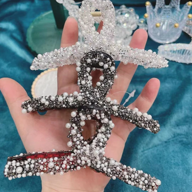 2021 модные жемчужные заколки для волос женщин блестящие полностью алмазные