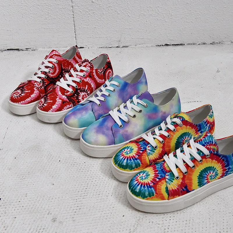 

Ladies Fashion Vulcanized Shoes Non-slip Totem Ladies Sports Shoes High Quality Flat Comfortable Casual Shoes Summer Cute Shoes