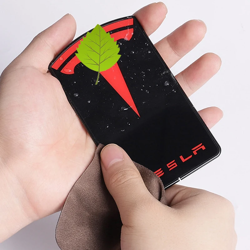 

For Tesla Model 3 Key Card Holder 9D Tempered Glass Key Card Case Protector Cover Top Quality Model Three Holder Keychain Clip