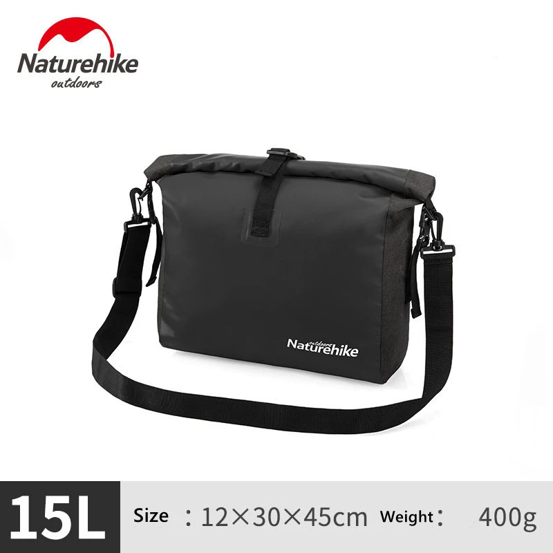 15L Black Naturehike 6L/15L сухой мешок влажной сухой разделения Каякинг дрейфующий пляж сухой портфель с одной лямкой сумка для плавания хранения - Цвет: 15L Black