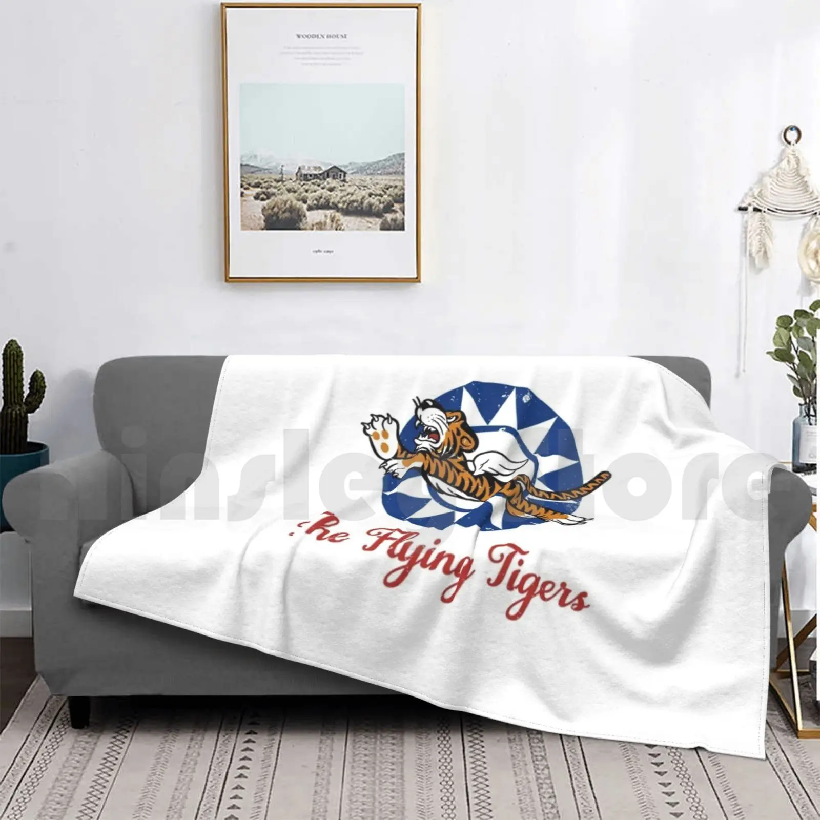 Летающая нашивка с тигром модное одеяло на заказ военные армейские ВВС Tiger Ww2