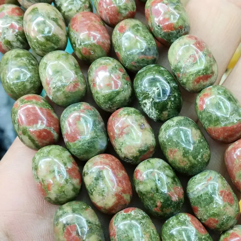 Красочные камни бусины овальный цилиндр стойка Круглый Гладкий Размер 10x14 мм 15