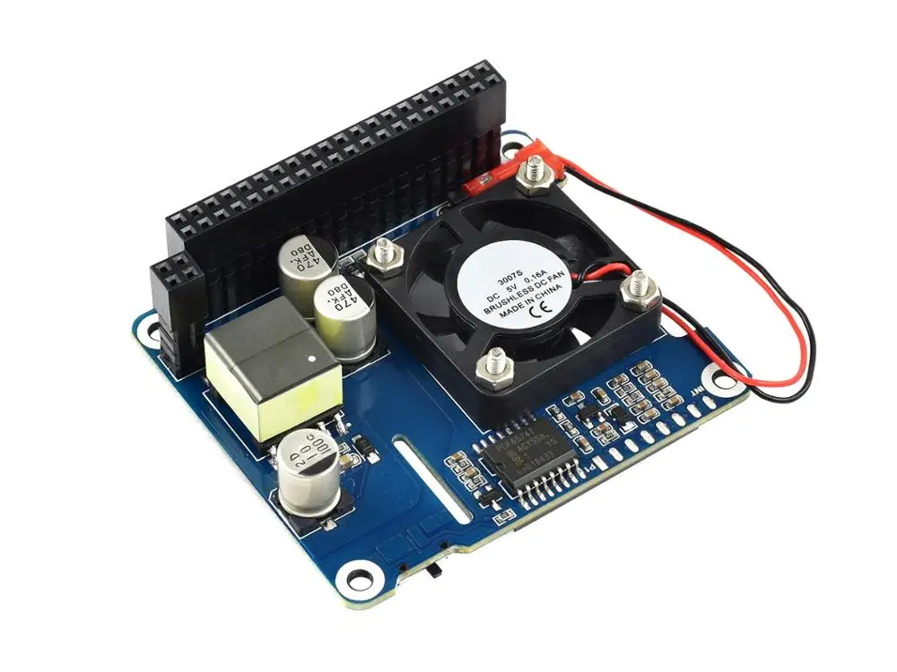 Power Over Ethernet HAT для Raspberry Pi 3B +/4B (тип B) требуется оборудование источника питания 802.3af