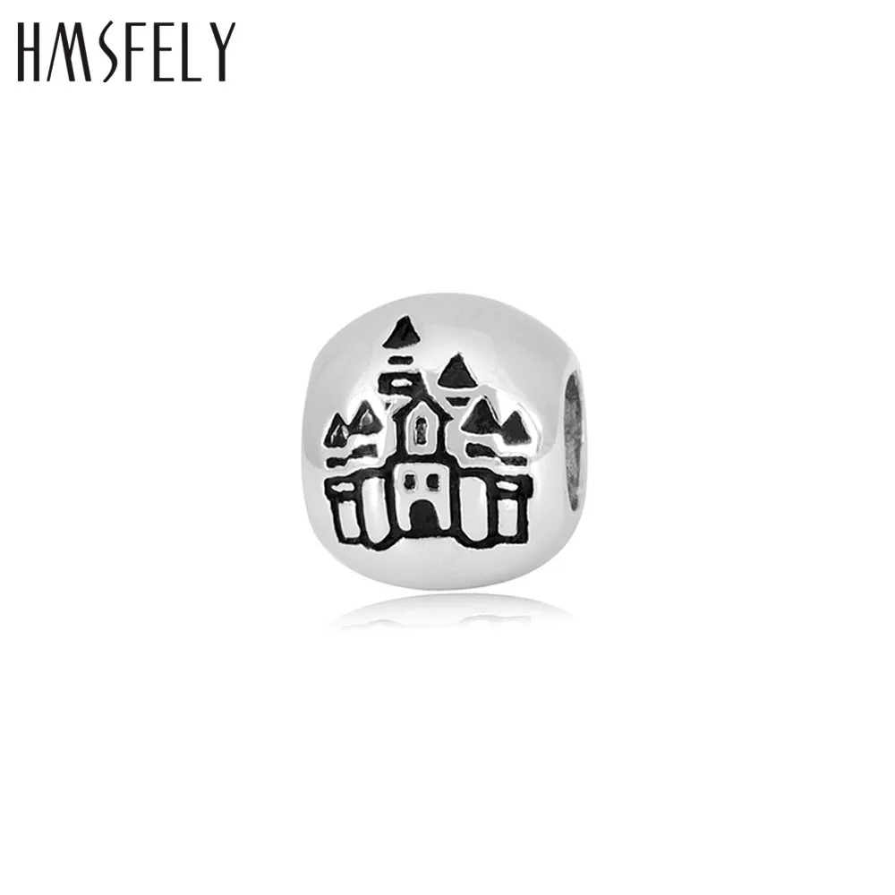 HMSFELY 316l из нержавеющей стали с большими отверстиями кулоны А-круглый шар бусины