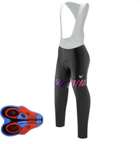 Женские велосипедные брюки LIV черные/красные с гелевыми вставками 9d длинные