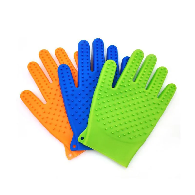

Silicone Bathing Brushes Dog Brush Glove Gentle Efficient Back Massage Fur Washing Brush Pet Cat Grooming Deshedding Brush Glove