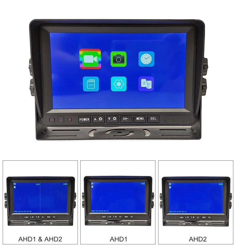 DIYKIT AHD 7 &quotips автомобильный монитор заднего вида Поддержка 960P камера sd-карты видео
