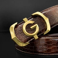 g letterr belts men high quality genuine leather fashion belt men luxury brand cowskin casual brown waist strap ceinture homme