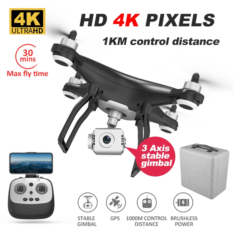 SYSTECH X35 5г Вайфай FPV дрон 4К GPS профессиональный с камерой HD RC квадрокоптер с безщеточным двигателем Gimbal Stabilizer 26 минут в полете.