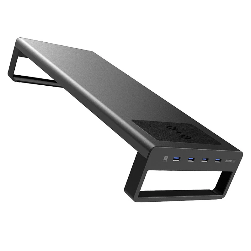 

HOT-Vaydeer Multifunctional LCD Monitor Desktop Stand, 4 x USB3.0 + Wireless Charging