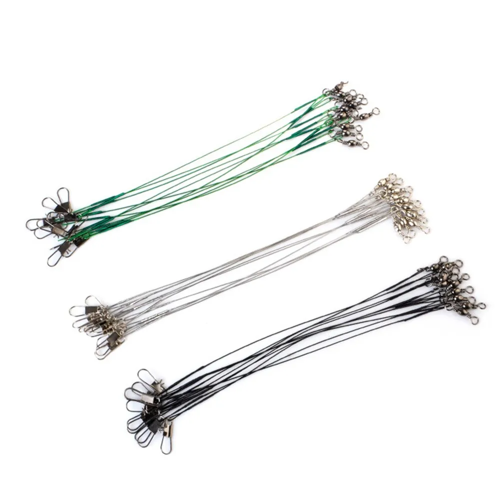 

Fishing Line Steel Wire Leader With Rolling Swivels Snap Anti-bait Carp Fishing Wire Leadcore Leash Pesca Iscas Fish Tackle Tool