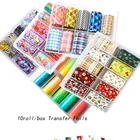 20 моделей 4*100 см Переводные фольги для нейл-арта, цветок Sofeнеоновое пламяфирменный дизайн гель-клей для переноса ногтей 20  DH * 1 м