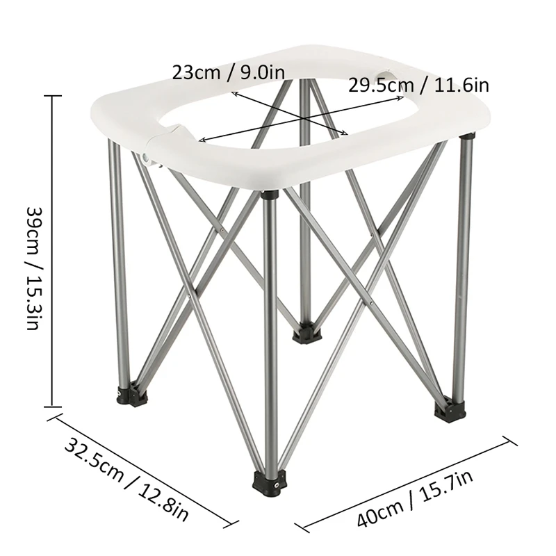 Fiyat Açık Kamp Acil Cep Koltuk Tuvalet Taşınabilir Katlanır Tuvalet çok Fonksiyonlu Tuvalet Koltuk Sandalye Kamp Yürüyüş Seyahat Için