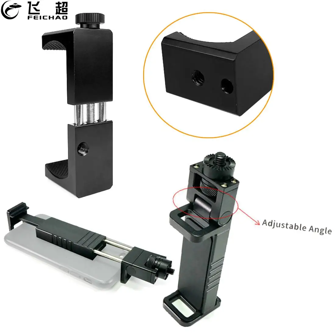 

Mobile Phone Clip Rotatable Lock Mount 1/4 for Zhiyun Weebill Lab iSteady Pro 3 Lab G6 G6+ Handheld Stabilizer Viewfinder Tripod