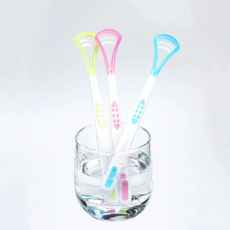 

1Pcs Tongue Cleaner Plastic Material Tongue Scraper Brush Fresh Breath Cleaning Mouth Hygiene Tongue Clean Tool Oral Dental Care