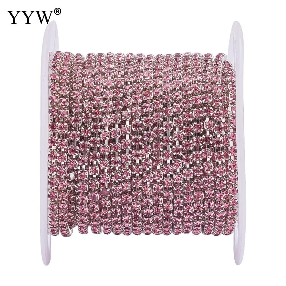 10 ярдов/катушка 2 мм цепочка с кристаллами сделай сам плотная отделка стразы
