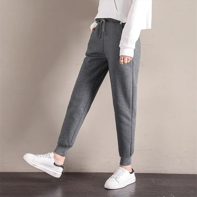 Женские зимние теплые брюки 2020 женские Плотные хлопковые корейские повседневные