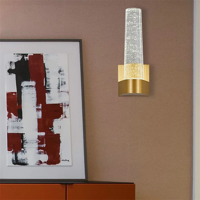 Современные Настенные светильники OUFULA хрустальное бра светодиодный светильник