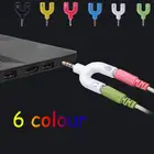 3,5 мм разъем для наушников конвертер стерео сплиттер аудио для микрофона и гарнитуры Разъем для смартфона ноутбука наушники адаптеры