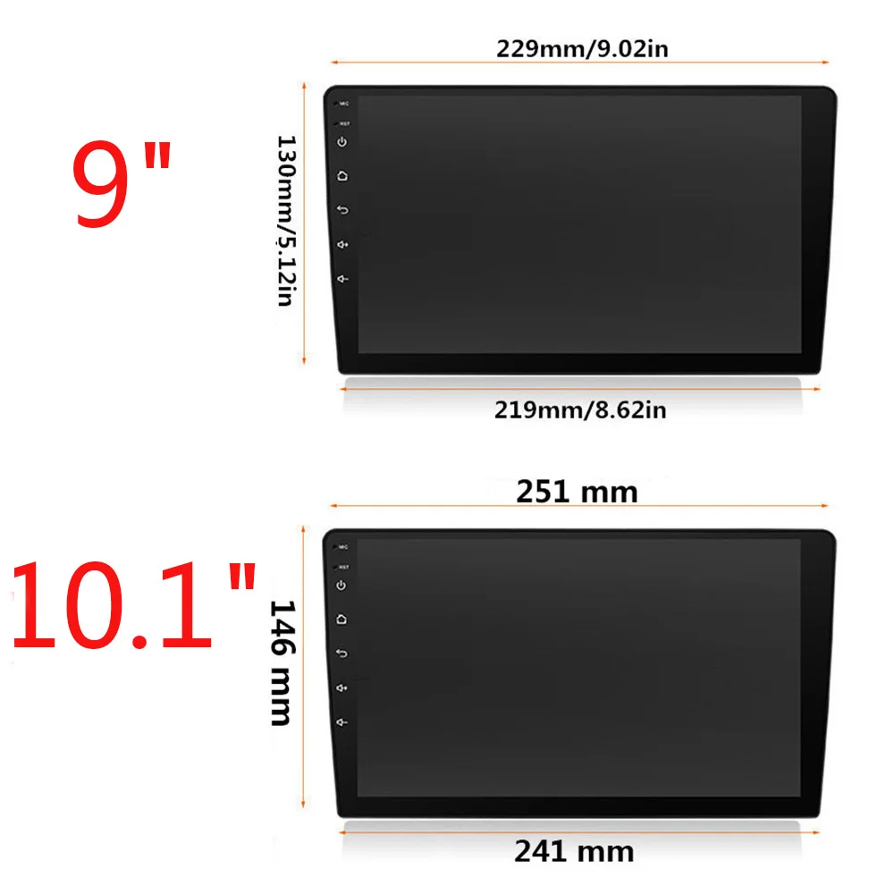 9" 10.1'' Android 10 Single Din Car Radio MP5 Player Stereo Video Universal Mirror Link GPS Navigation FM Head unit Quad Core |