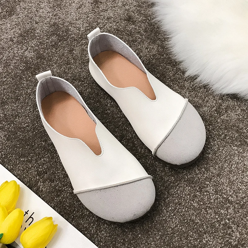 

2020 Spring Women's Sweet Campus Flat Non-slip Wear-resistant Shoes Ladies Shallow Mouth Soft Bottom Comfortable Shoes U19-19